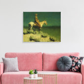 Frederic Remington's The Night Herder (circa 1908) Canvas Afdruk (Insitu (Woonkamer))