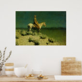 Frederic Remington's The Night Herder (circa 1908) Poster (Keuken)
