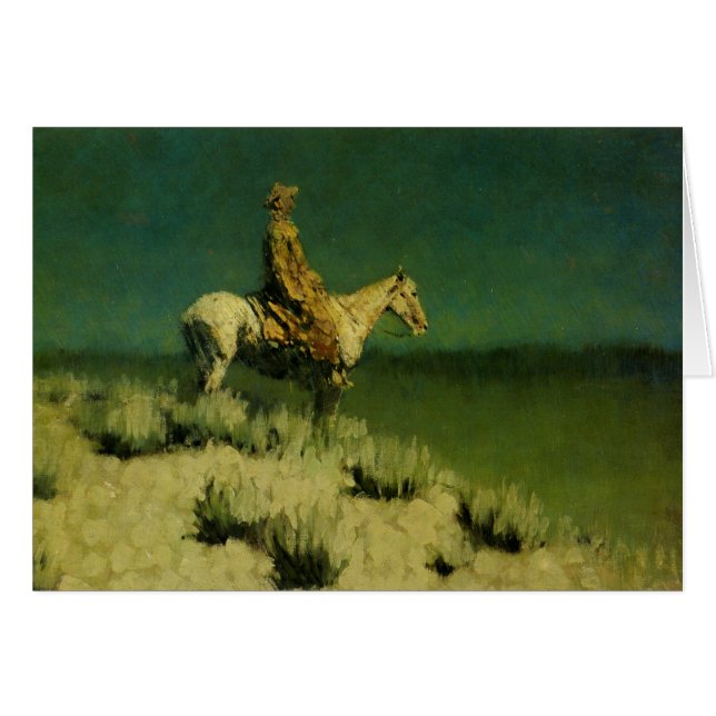 Frederic Remington's The Night Herder (vers 1908) (Devant horizontal)