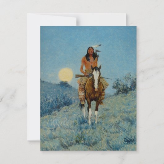 Frederic Remington's The Outlier 1909 Kaart (Voorkant)