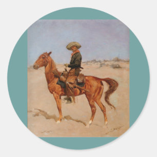 Frederic Remington's The Puncher (1895) Ronde Sticker