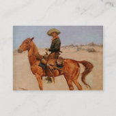 Frederic Remington's The Puncher (1895) Visitekaartje (Achterkant)