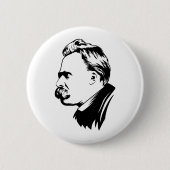 Frederich Nietzsche Portrait Button (Voorkant)