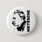 Frederich Nietzsche Portrait Button (Voorkant)