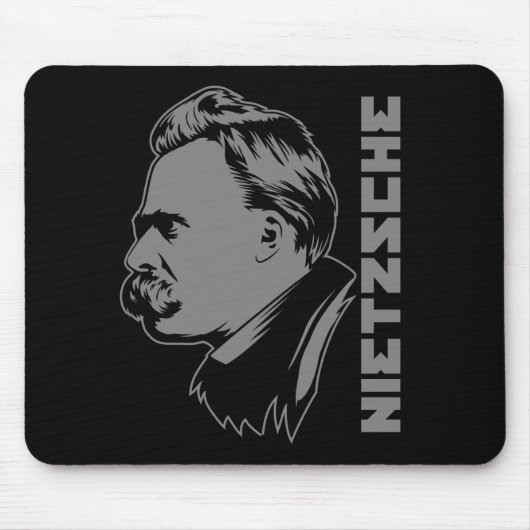 Frederich Nietzsche Portrait Mousepad Muismat (Voorkant)
