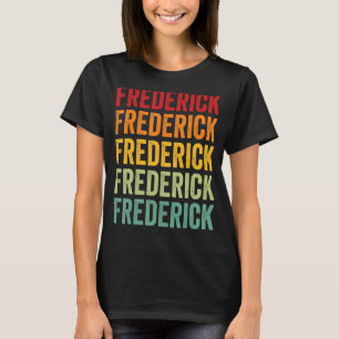 Frederick County Maryland Rainbow-tekstontwerp T-shirt