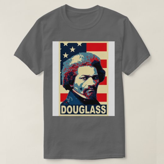 Frederick Douglass America Poster T-shirt (Design voorkant)