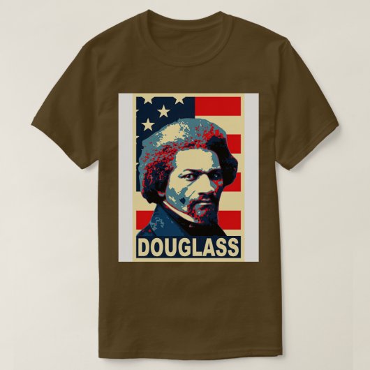 Frederick Douglass America Poster T-shirt (Design voorkant)