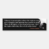 Frederick Douglass citaat over de vrijheid van men Bumpersticker (Voorkant)