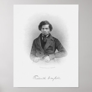 Frederick Douglass Engraved Portret Poster