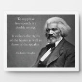 Frederick Douglass Free Speech Fotoplaat (Voorkant)