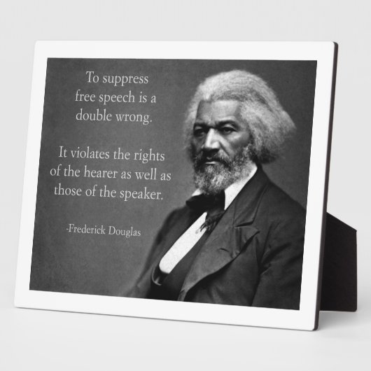 Frederick Douglass Free Speech Fotoplaat (Zijkant)