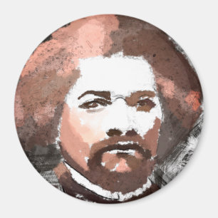 Frederick Douglass Gold Waterverf Painting Magneet