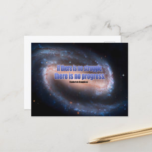 Frederick Douglass Inspirerend citaat "Progress" Briefkaart