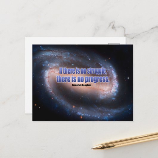 Frederick Douglass Inspirerend citaat "Progress" Briefkaart (Voorkant / Achterkant in situ)