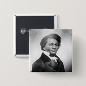 Frederick Douglass Portrait ~ 1847 Vierkante Button 5,1 Cm (Voorkant /achterkant)