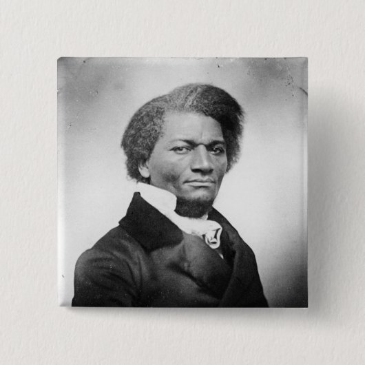 Frederick Douglass Portrait ~ 1847 Vierkante Button 5,1 Cm (Voorkant)