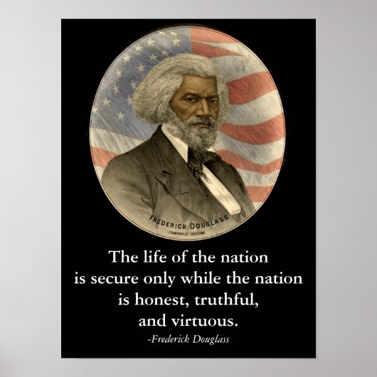 Frederick Douglass Quote Black History Classroom Poster (Voorkant)