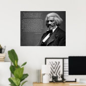 Frederick Douglass Quote Poster (Thuiskantoor)