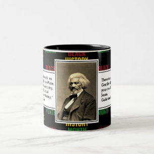FREDERICK DOUGLASS Zwarte Geschiedenis Quote Sch Tweekleurige Koffiemok