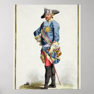 Frederick II "de Grote" (1712-86) koning van Pruis Poster