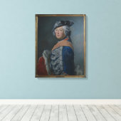 Frederick II de Grote van Pruisen na 1753 Canvas Afdruk (Insitu (Houten vloer))
