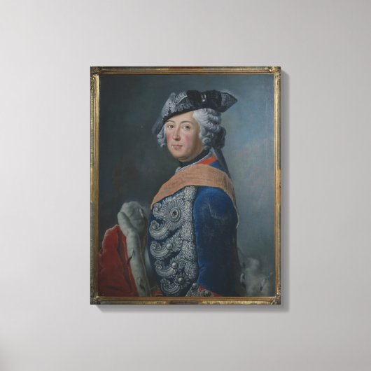 Frederick II de Grote van Pruisen na 1753 Canvas Afdruk (Voorkant)