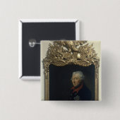 Frederick II van Pruisen Vierkante Button 5,1 Cm (Voorkant /achterkant)