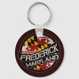 Frederick Maryland flag grunge sleutelhanger