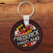 Frederick Maryland flag grunge sleutelhanger (Voorkant)