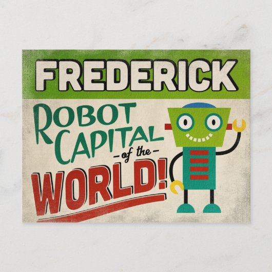 Frederick Maryland Robot - Funny  Briefkaart (Voorkant)