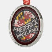 Frederick Maryland vlag grunge round ornament (Links)