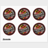 Frederick Maryland vlag grunge stickers (Vel)