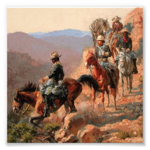 Frederick Remington "Met de 10e Cavalerie" Foto Afdruk