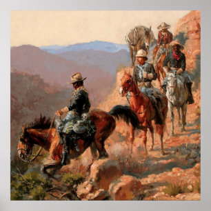 Frederick Remington “Met de 10e Cavalerie” Poster
