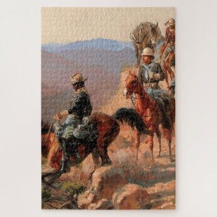 Frederick Remington "Met de 10e Cavalry" Legpuzzel