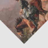 Frederick Remington "Met de 10e Cavalry" Tissuepapier (Detail)