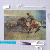 Frederick Remington Westerne kunst "The Stampede" Tissuepapier (Craft)