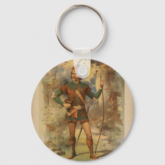 Frederick warde, "Runnyede", Robin Hood Vintage Th Sleutelhanger (Voorkant)