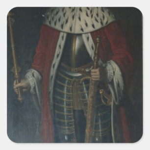 Frederick William I, koning van Prussia Regalia Vierkante Sticker