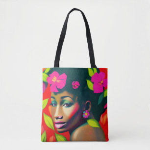 Fredericka Abstract Afro-Amerikaanse vrouw Draagtas