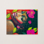 Fredericka Abstract Afro-Amerikaanse vrouw Legpuzzel (Horizontaal)