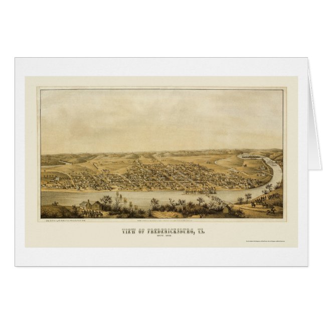 Fredericksburg, carte panoramique de VA - 1862 (Devant horizontal)