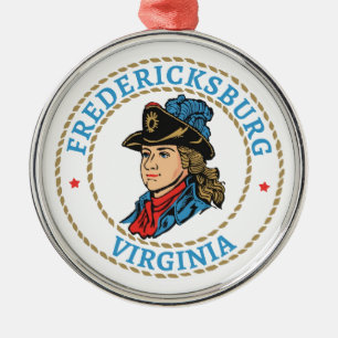 Fredericksburg Virginia Koloniaal Metalen Ornament