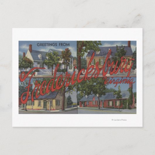 Fredericksburg, Virginia - Large Letter Scenes Briefkaart (Voorkant)