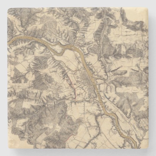 Fredericksburg, Virginia Stenen Onderzetter (Voorkant)