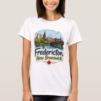 Fredericton New Brunswick Mooie Skyline T-shirt