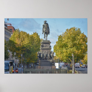 Frederik de Grote Beeldhouwwerk, Berlijn, Duitslan Poster