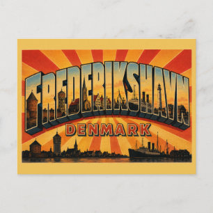 Frederikshavn Denemarken Haven Briefkaart