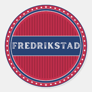 Fredrikstad City Pride Emblem – Norwegian Identity Ronde Sticker